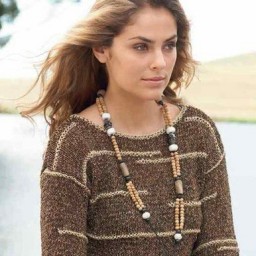 ​Джемпер с поперечными полосами