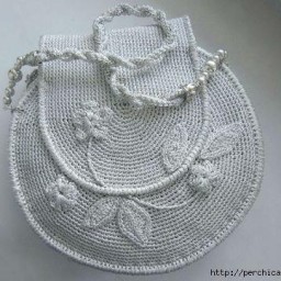 Восхитительная сумочка-роза крючком