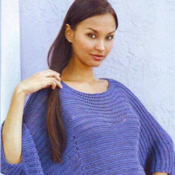 ​Свободный джемпер с рукавом летучая мышь.