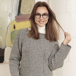 Джемпер с геометрическим рисунком, вяжем спицами