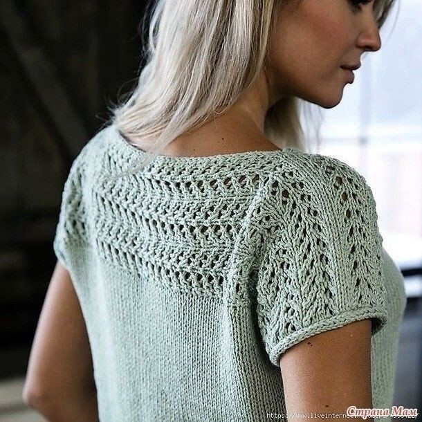 Вяжем топ "Мохито" спицами