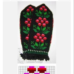 Варежки спицами