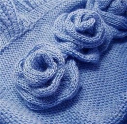 Вязаные розы спицами