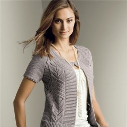 Жакет "Серый жемчуг", вяжем спицами