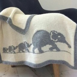 Детский плед с рисунком "Слоники"