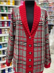 Кардиган в модных цветах, вяжем спицами