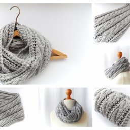 Красивый серебристый шарфик