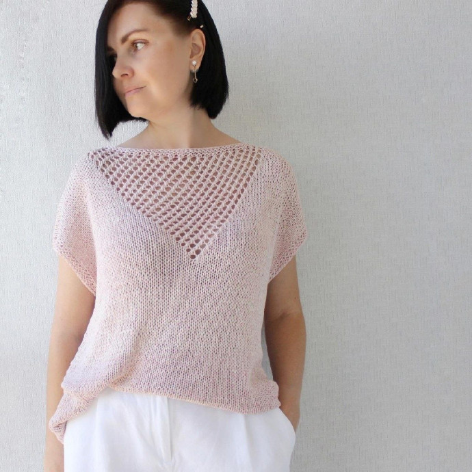 Нежный розовый топ