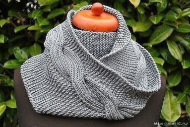 Теплый снуд из  Lang Yarns Merino