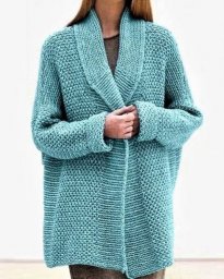 Уютный жакет спицами