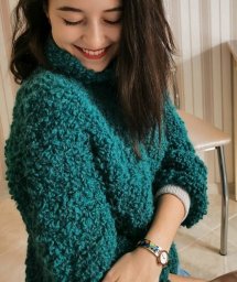 Свитер изумрудного цвета, вяжем из альпаки