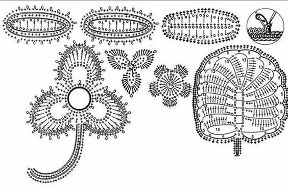 Мотивы для ирландского кружева, в копилку мастерице