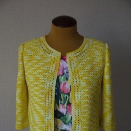 Солнечный жакет, вяжем крючком