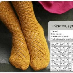 Ажурный узор для нежных носочков (и не только)