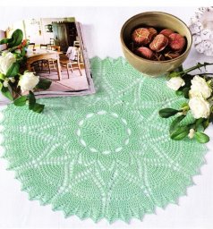 Круглая салфетка крючком