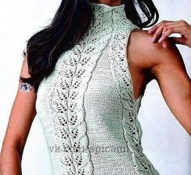 Туника с узором "листья"