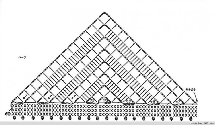 Шаль из мотивов, вяжем крючком