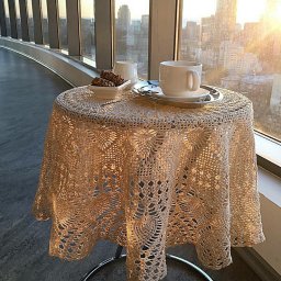 Скатерть цвета крем-брюле - воплощение нежности!
