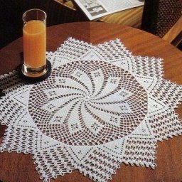 Спиралевидная салфетка крючком