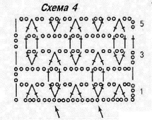 Узор "соты" для вязаного палантина