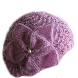 Ажурный берет, вяжем спицами