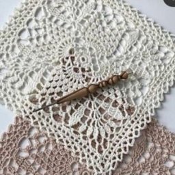 Большой квадратный мотив крючком