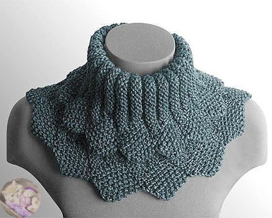 Вяжeм cпицами край зубчиками