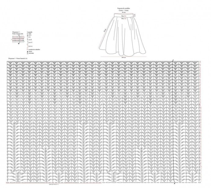 Интересная юбка крючком