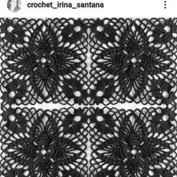 Квадратный мотив крючком