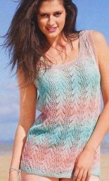 Вяжем летнюю тунику спицами