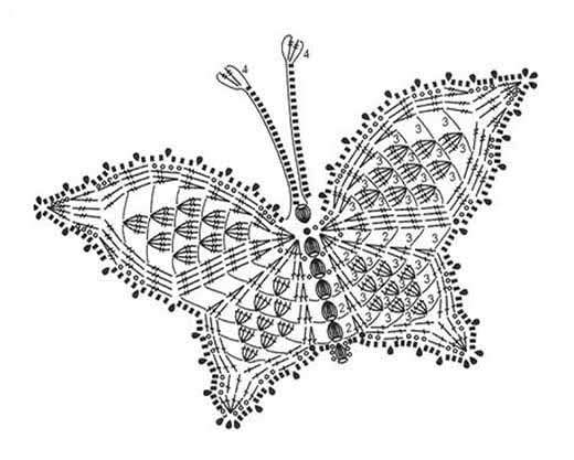 Несколько вариантов, как можно связать ажурных бабочек