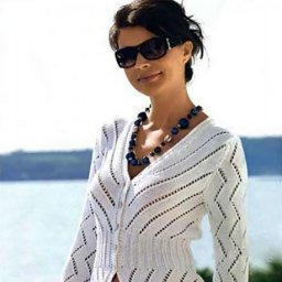 Нежный жакет, связанный спицами