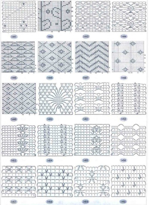 Подборка узоров крючком