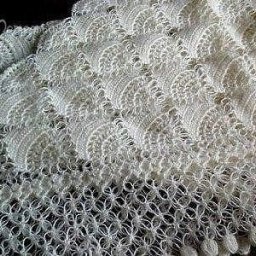 Простая шаль крючком