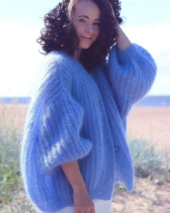 Кардиган из Lana Gattio - Silk mohair lux Кардиган из Lana Gattio - Silk mohair lux
