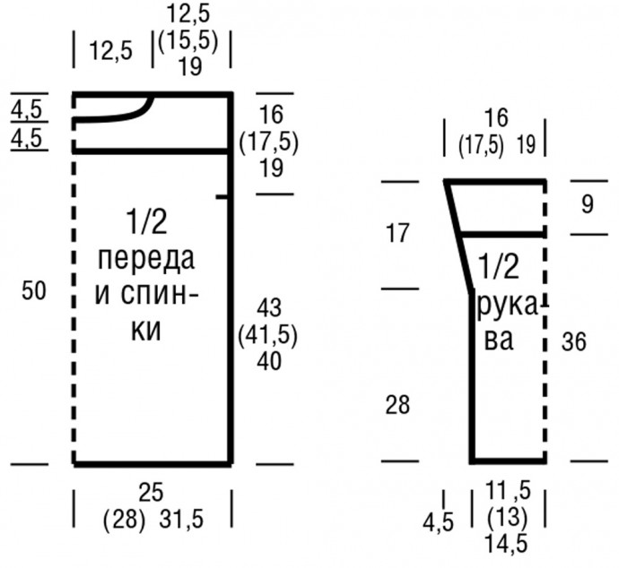 Вязаный джемпер, сочетающий в себе сразу несколько узоров!