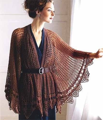 Нарядная ажурная накидка