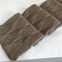 Двухсторонний мужской шарф спицами