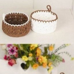 Корзинки крючком