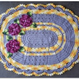 Очаровательные коврики крючком