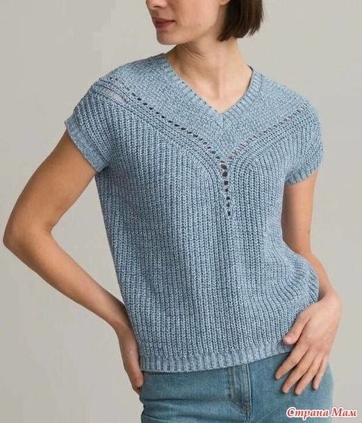 Топ с треугольным вырезом из каталога La Redoute
