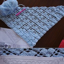 Идея для сердечной шали крючком