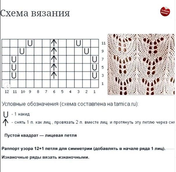 Узор спицами