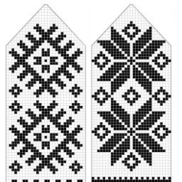 Вяжем жаккардовые вапрежки