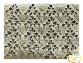 Ажурный узор спицами