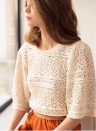 Пуловер An'ge Lebacci с красивым ажурным узором