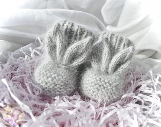 Пинетки для малыша, вяжем спицами