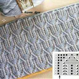 Красивый ажурный узор спицами