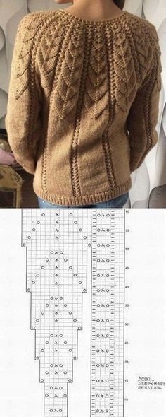 Красивый узор для вязаного свитера