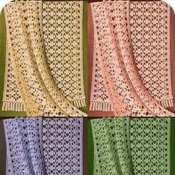 Палантин крючком, универсальный узор